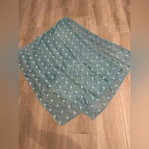 Turquoise made in Morocco silk scarf wrap